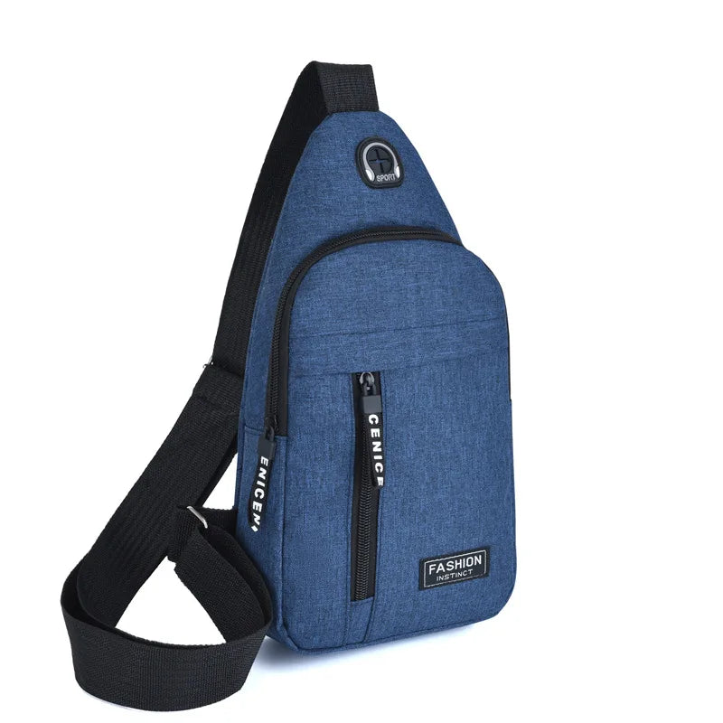 New Chest Bag New Men Simple Nylon Fashion Waterproof One Shoulder Crossbody Bag Multi-functional Men Sling Bag New In