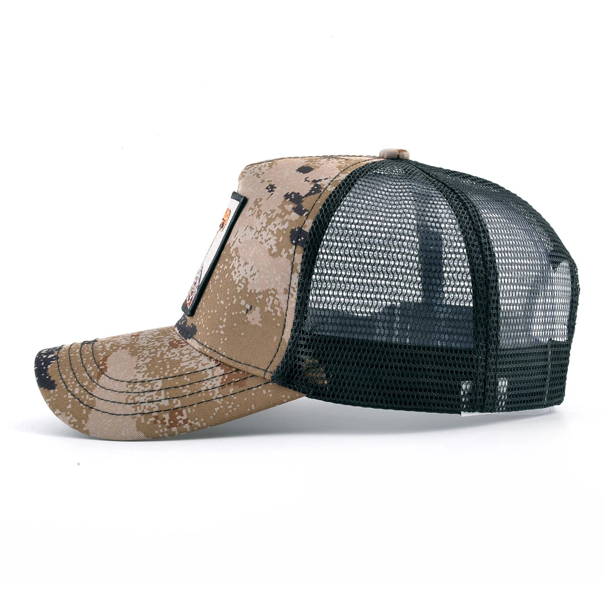 Trucker Caps With Embroidery Goat Patch