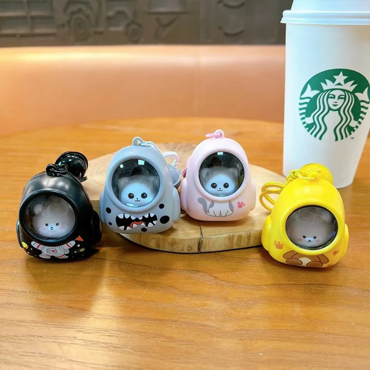 Cute Bear Bag Small Night Light Keychains Kawaii Bags Hang Web Celebrity Atmosphere Light Key Chain
