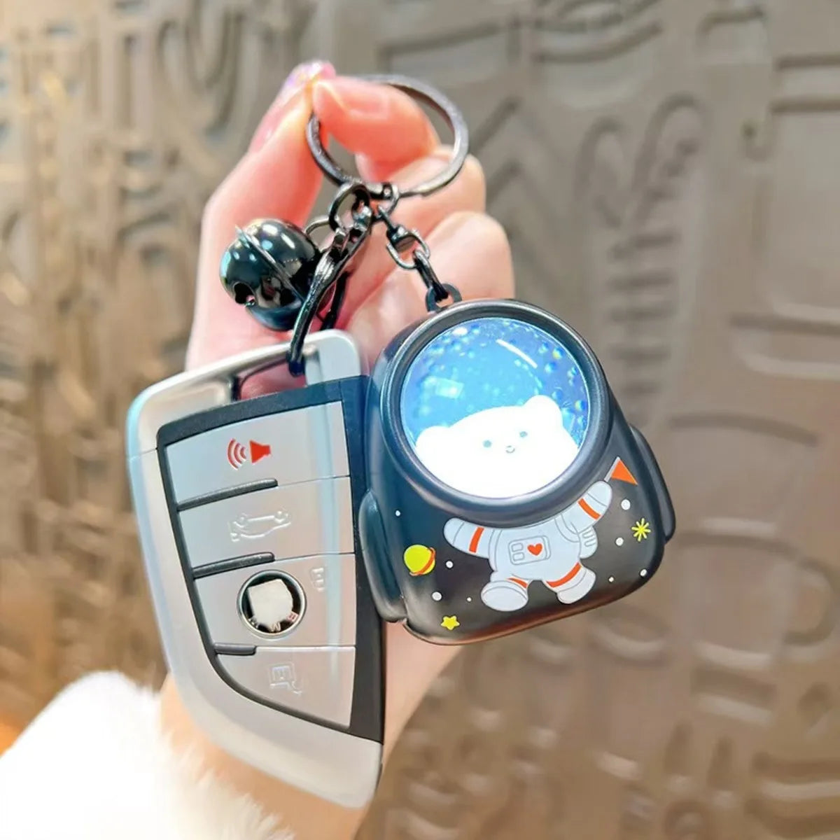 Cute Bear Bag Small Night Light Keychains Kawaii Bags Hang Web Celebrity Atmosphere Light Key Chain