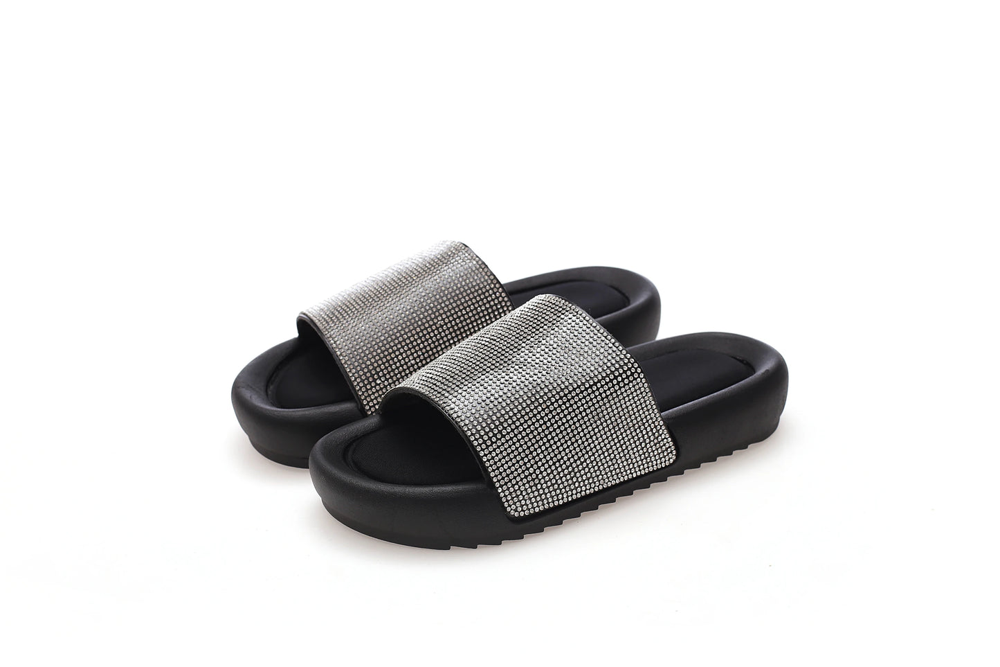 Outdoor Bling Decoration Flat Women Sandals Outdoor Slides Slippers for Ladies Women Flat Sandals
