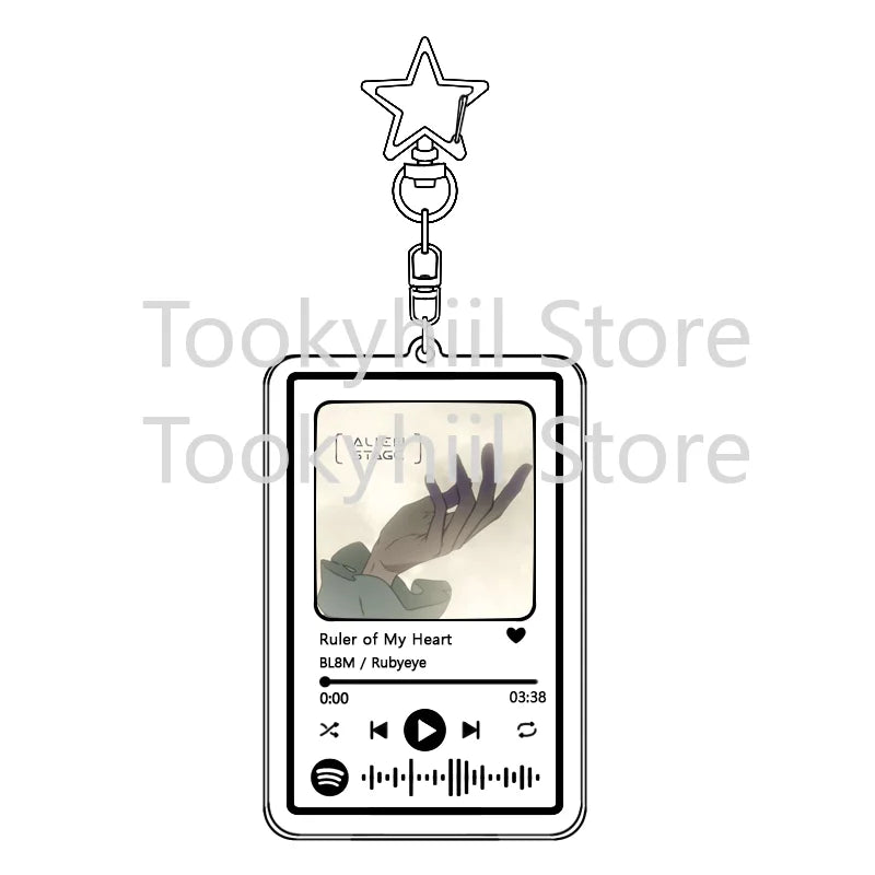 Popular 26 Songs Alien Stage Music Keychain Original Soundtrack LUKA Women Accessory Bag Pendant Playlist Code KeyIng Fans Gift