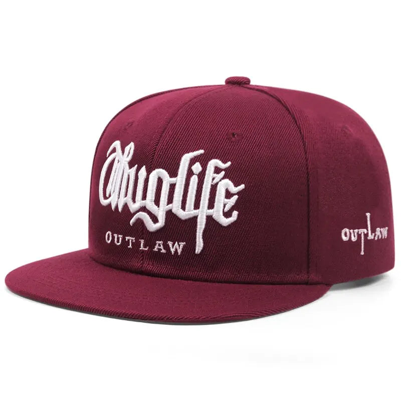 Thuglife Embroidery Hiphop Snapback Hat