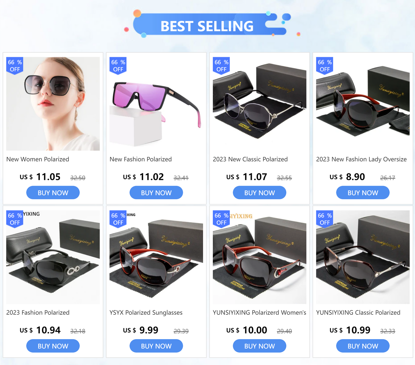 YUNSIYIXING Women's Polarized Sunglasses Classic Luxury Sun Glasses For Women Fashion Driving Eyewear UV400 Lunettes De Soleil