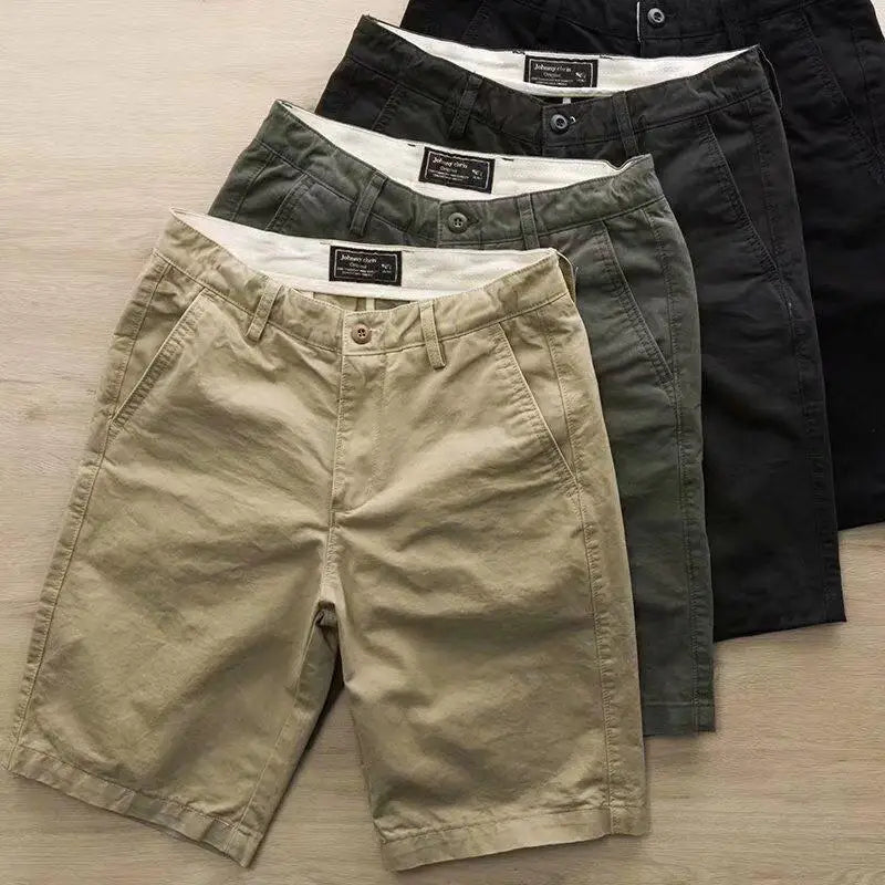 2024 New Summer American Retro Outdoor Hip Hop Men's Fashion Elastic Waist Zipper Minimalist Beach Leisure High Street Shorts