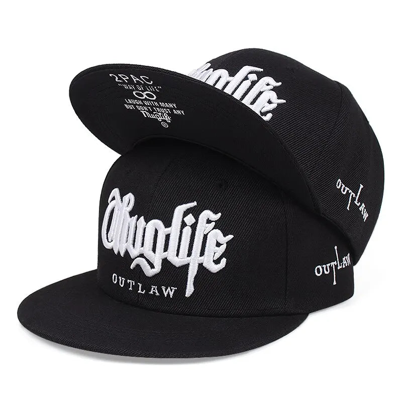 Thuglife Embroidery Hiphop Snapback Hat