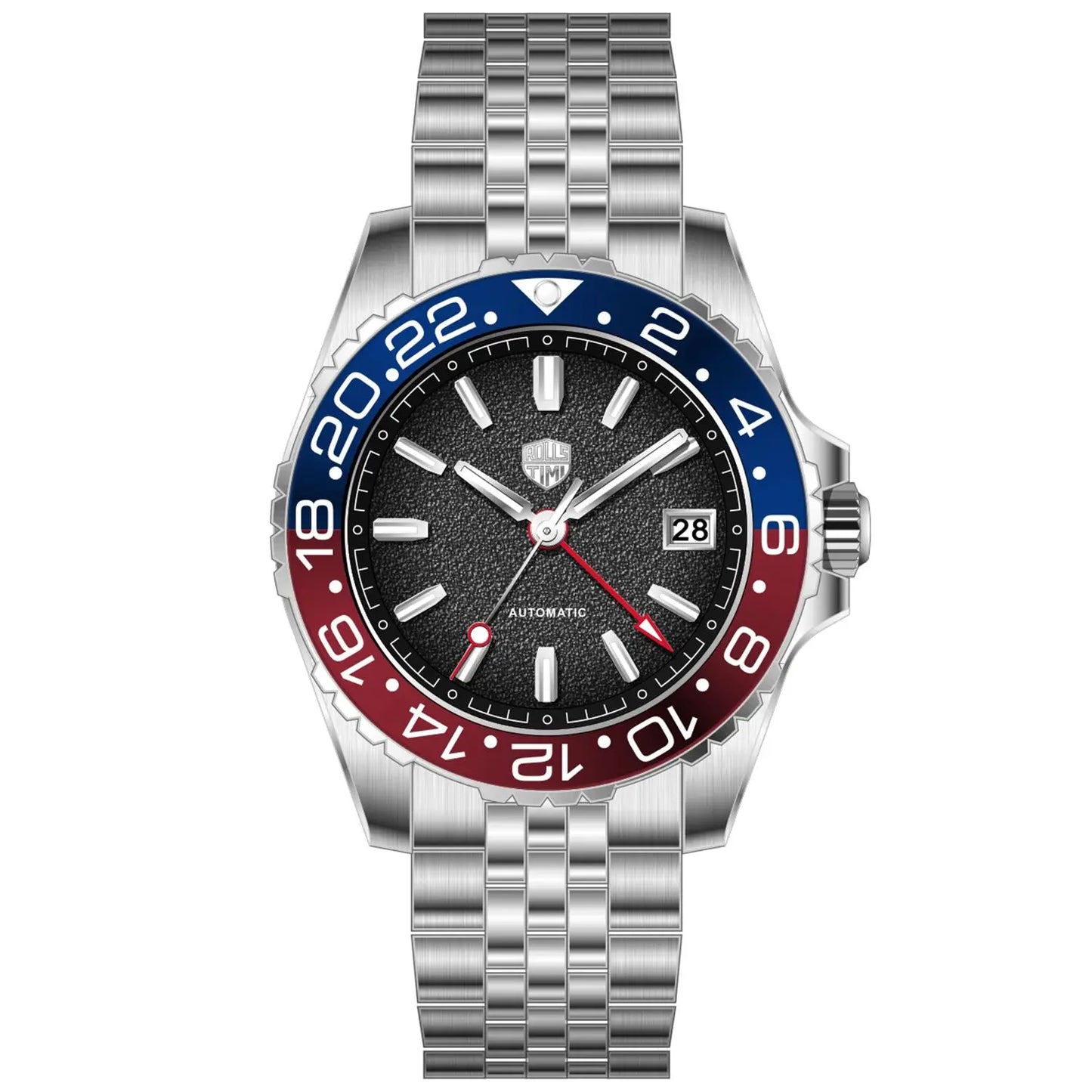 2026 New Rollstimi Diving GMT Mens Watches AR  Sapphire crystal Luxury Automatic Watch For Men Stainless steel Mechancial Watch