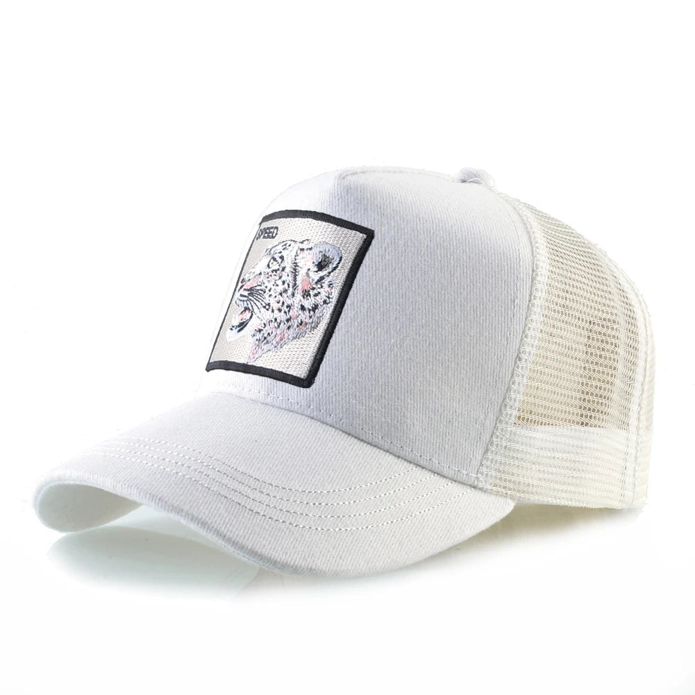 Trucker Caps With Embroidery Goat Patch