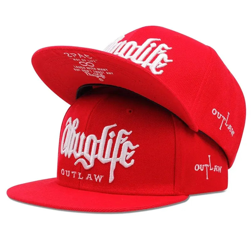 Thuglife Embroidery Hiphop Snapback Hat