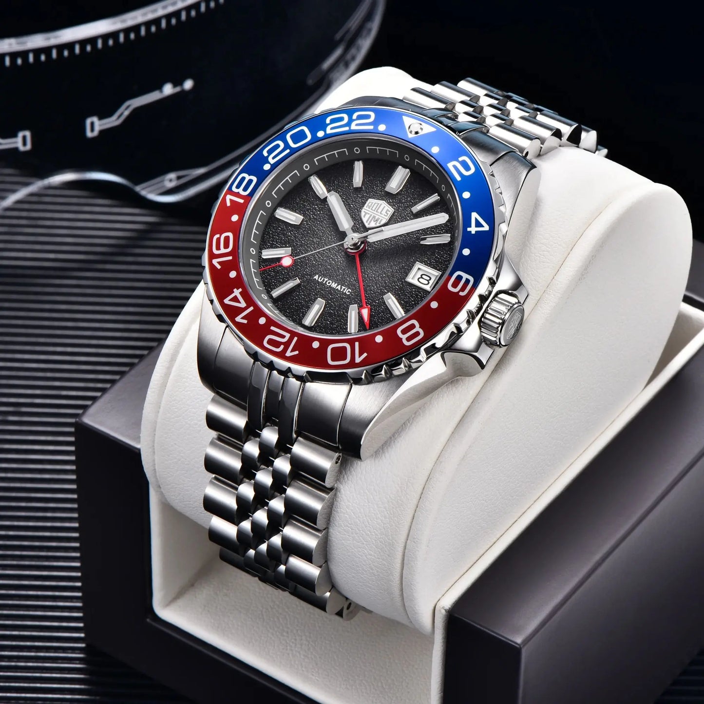 2026 New Rollstimi Diving GMT Mens Watches AR  Sapphire crystal Luxury Automatic Watch For Men Stainless steel Mechancial Watch