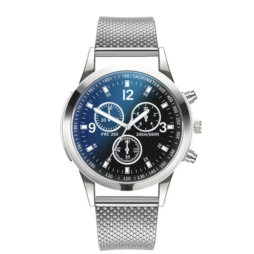 Casual Stainless Steel Mesh Belt Watches for Men Simple Round Dial Quartz Mens Watch Business Wristwatch Часы Мужские Наручные