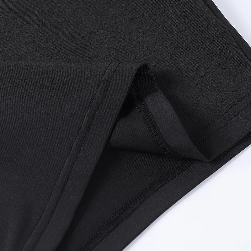 Summer Round Neck Long Short sleeved 3/4 Shorts Two piece Women's Fashion Sports Versatile Set