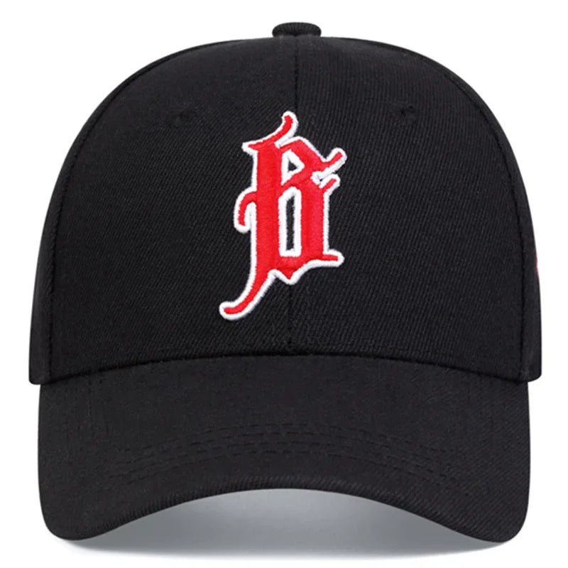 Unisex B letter Embroidery Baseball Caps Spring and Autumn Outdoor Adjustable Casual Hats Sunscreen Hat Sports Cap