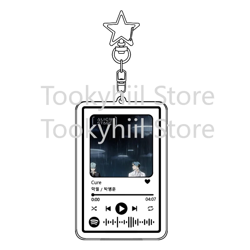 Popular 26 Songs Alien Stage Music Keychain Original Soundtrack LUKA Women Accessory Bag Pendant Playlist Code KeyIng Fans Gift