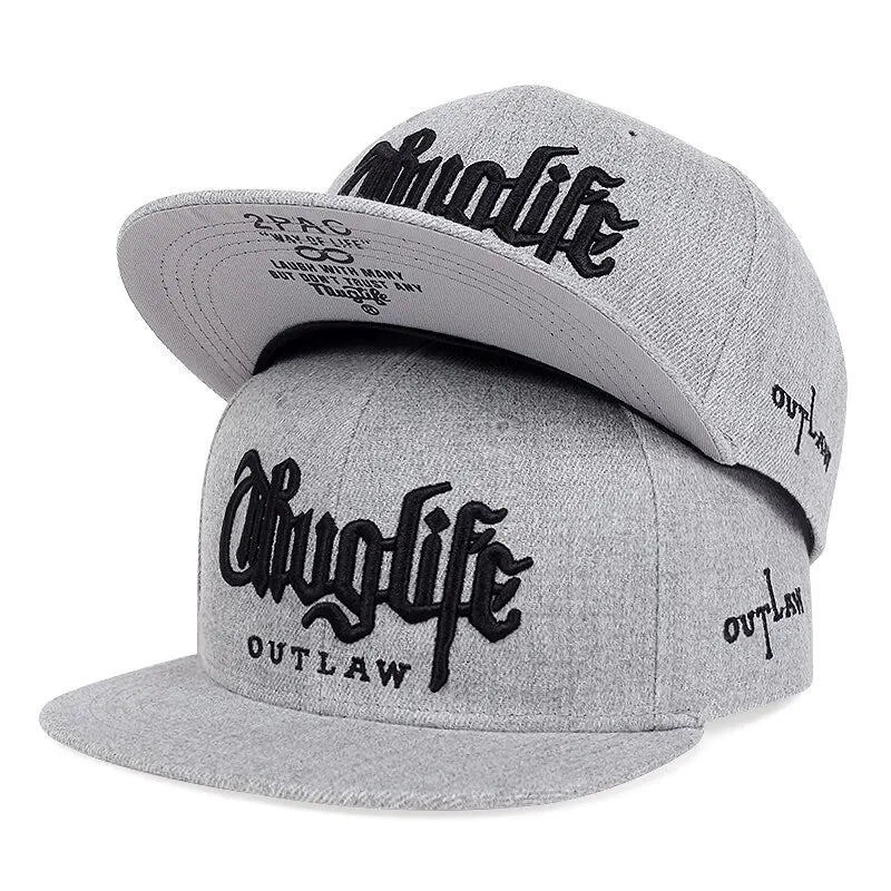 Thuglife Embroidery Hiphop Snapback Hat