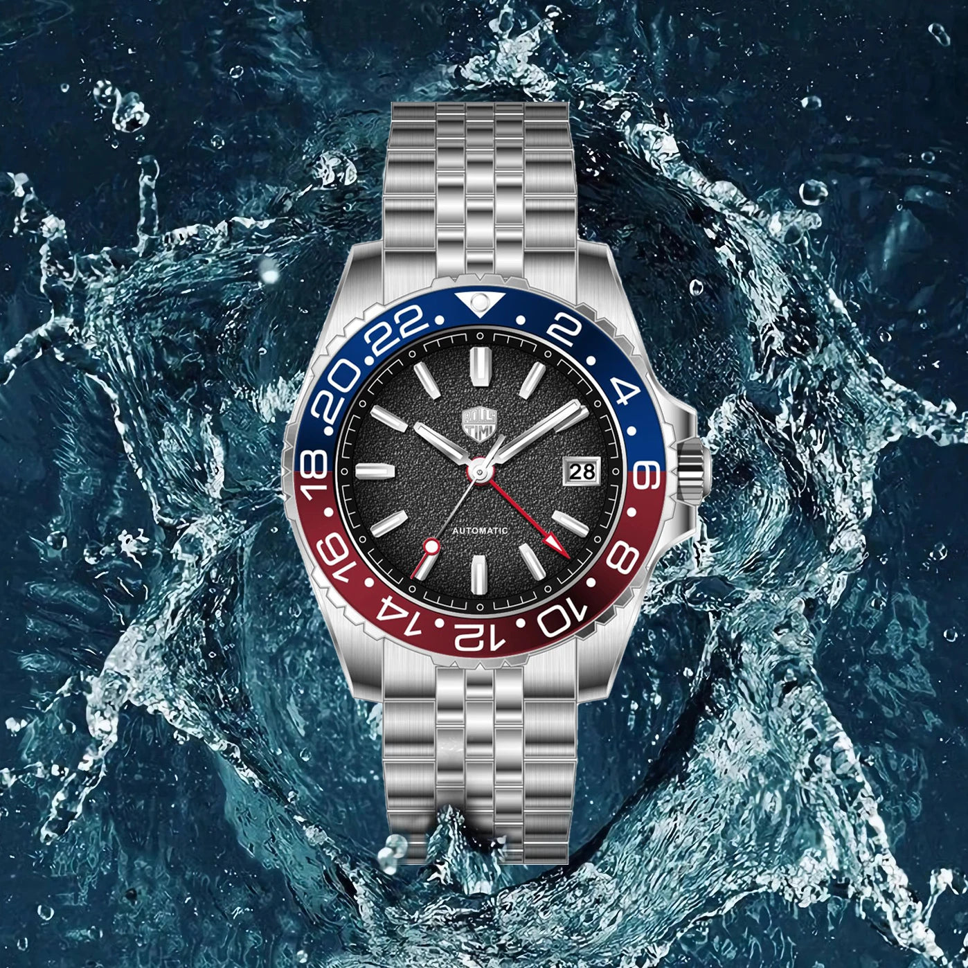 2026 New Rollstimi Diving GMT Mens Watches AR  Sapphire crystal Luxury Automatic Watch For Men Stainless steel Mechancial Watch