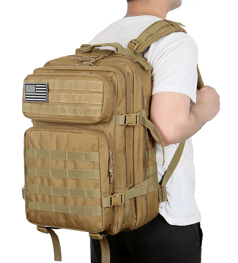 45L Tactical Backpack Molle for survival Assault Pack CCW 3 Day survival Bag Hiking Treeking Rucksack heavy duty backpack