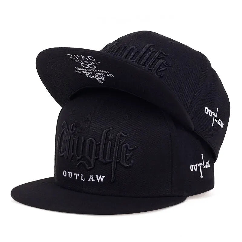Thuglife Embroidery Hiphop Snapback Hat