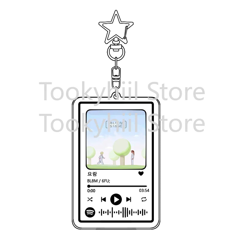 Popular 26 Songs Alien Stage Music Keychain Original Soundtrack LUKA Women Accessory Bag Pendant Playlist Code KeyIng Fans Gift