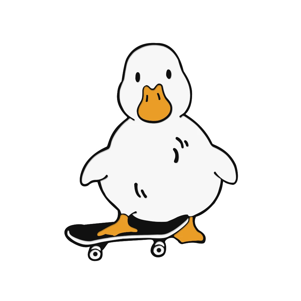Funny Untitled Goose Brooch Animal Honk Honk Enamel Pins Cute Cartoon Duck Custom Bag Lapel Badge Jewelry Gifts for Kids Friends