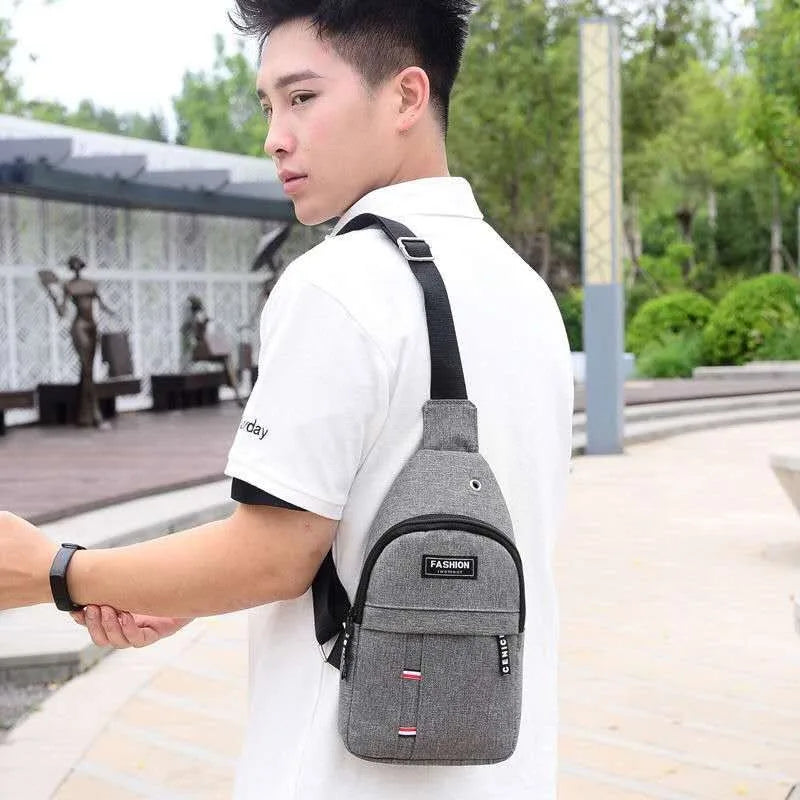 New Chest Bag New Men Simple Nylon Fashion Waterproof One Shoulder Crossbody Bag Multi-functional Men Sling Bag New In