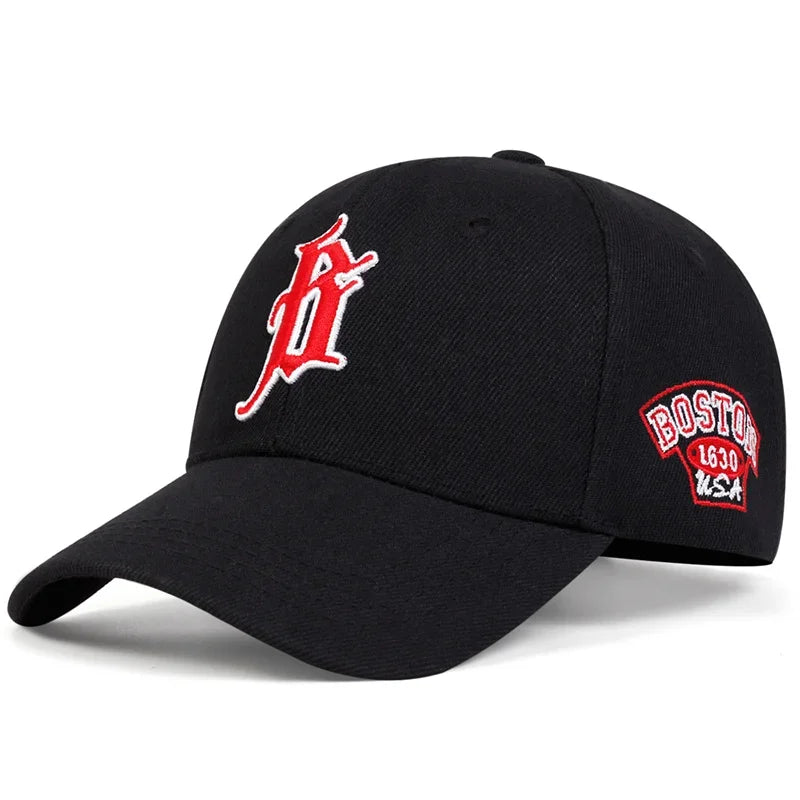 Unisex B letter Embroidery Baseball Caps Spring and Autumn Outdoor Adjustable Casual Hats Sunscreen Hat Sports Cap
