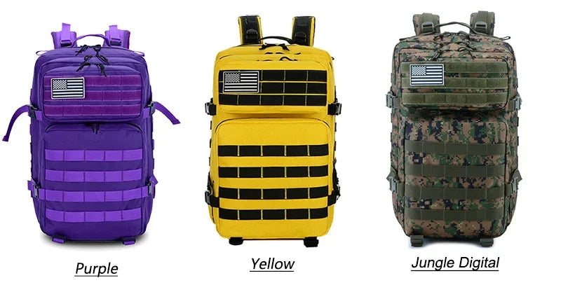 45L Tactical Backpack Molle for survival Assault Pack CCW 3 Day survival Bag Hiking Treeking Rucksack heavy duty backpack