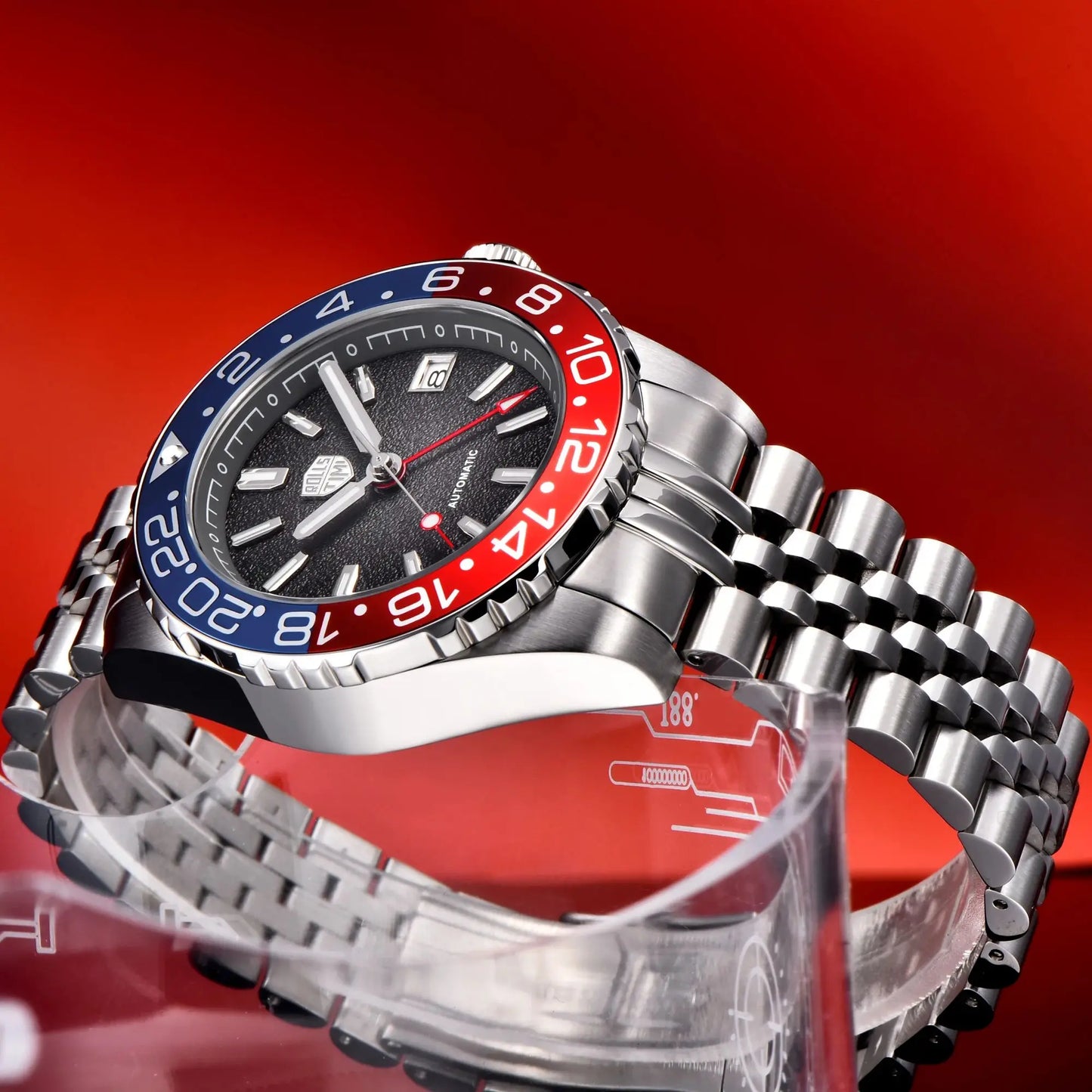 2026 New Rollstimi Diving GMT Mens Watches AR  Sapphire crystal Luxury Automatic Watch For Men Stainless steel Mechancial Watch