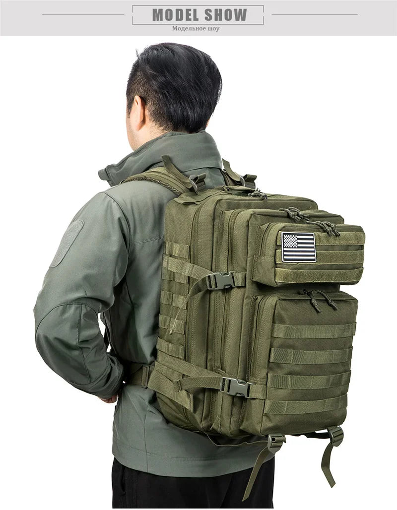 45L Tactical Backpack Molle for survival Assault Pack CCW 3 Day survival Bag Hiking Treeking Rucksack heavy duty backpack