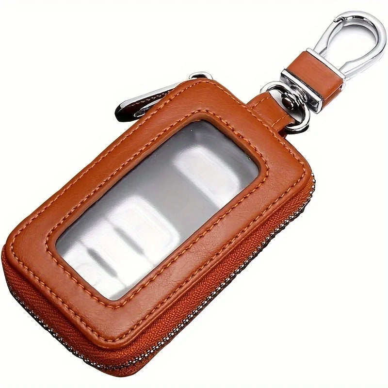 Car Key Fob Case Leather Car Smart Key fob Holder Car Remote Keychain Bag Universal
