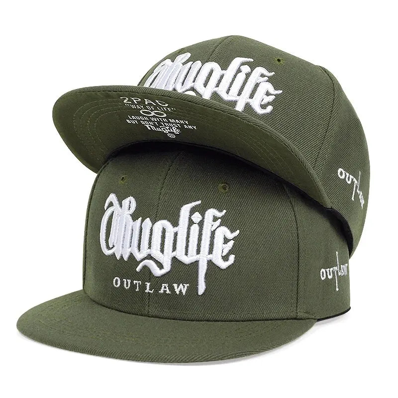 Thuglife Embroidery Hiphop Snapback Hat