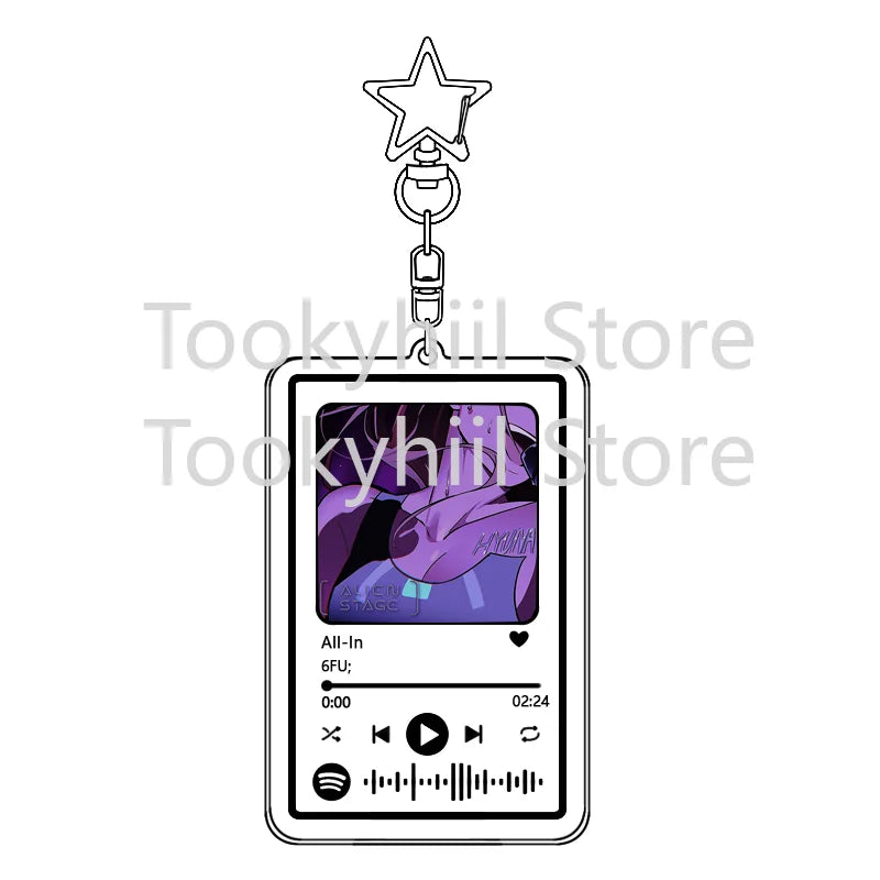 Popular 26 Songs Alien Stage Music Keychain Original Soundtrack LUKA Women Accessory Bag Pendant Playlist Code KeyIng Fans Gift