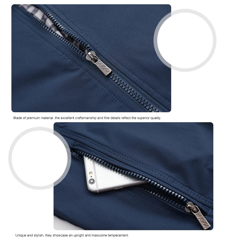 Korean Spring Autumn Casual Solid Fashion Slim Bomber Jacket Men Overcoat Stand Collar Jackets Men's Jacket S-6XL Top