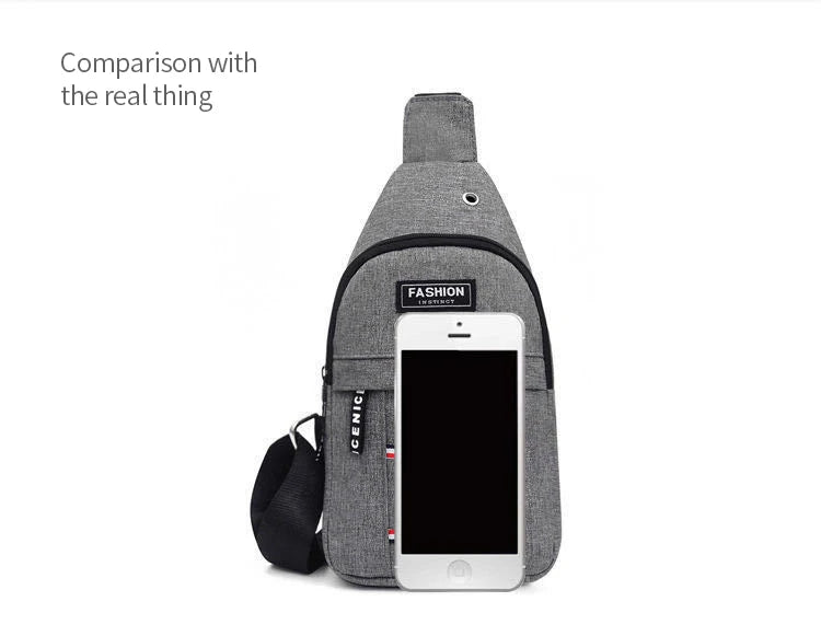 New Chest Bag New Men Simple Nylon Fashion Waterproof One Shoulder Crossbody Bag Multi-functional Men Sling Bag New In