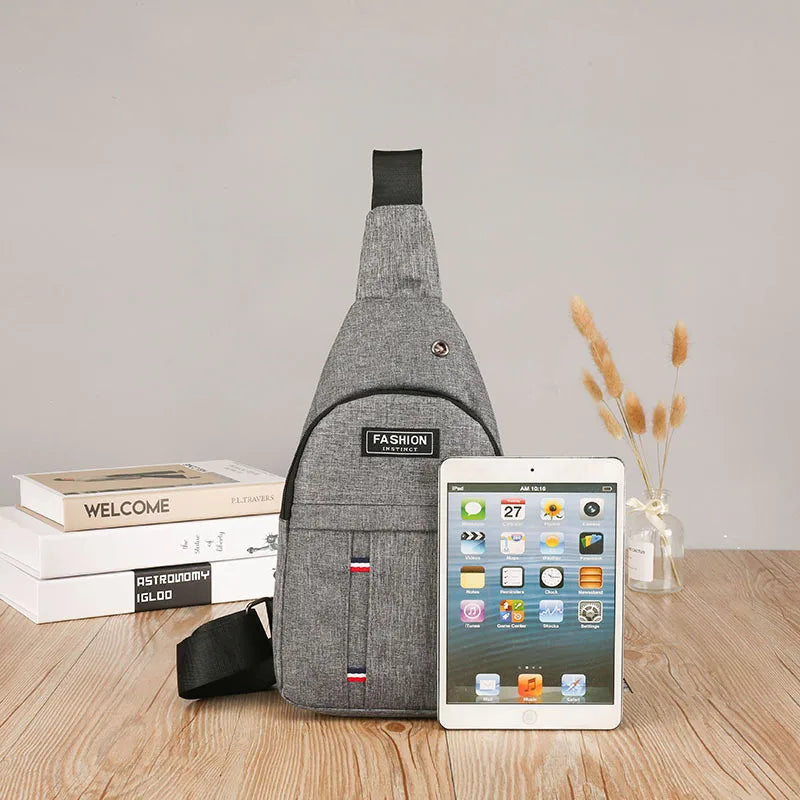 New Chest Bag New Men Simple Nylon Fashion Waterproof One Shoulder Crossbody Bag Multi-functional Men Sling Bag New In
