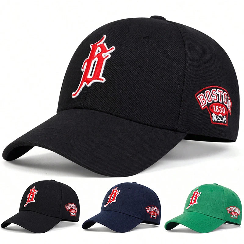 Unisex B letter Embroidery Baseball Caps Spring and Autumn Outdoor Adjustable Casual Hats Sunscreen Hat Sports Cap