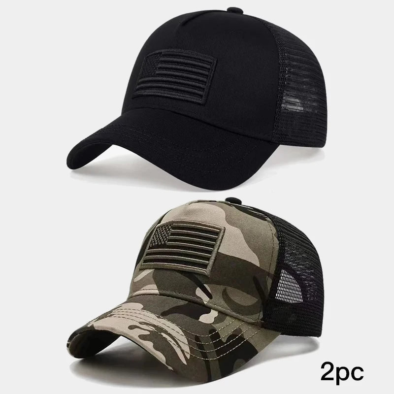 American Flag Camouflage Baseball Capsmen's Summer Hats, Sunscreen Hats, Women's Summer Hats, Popular Tennis Hats