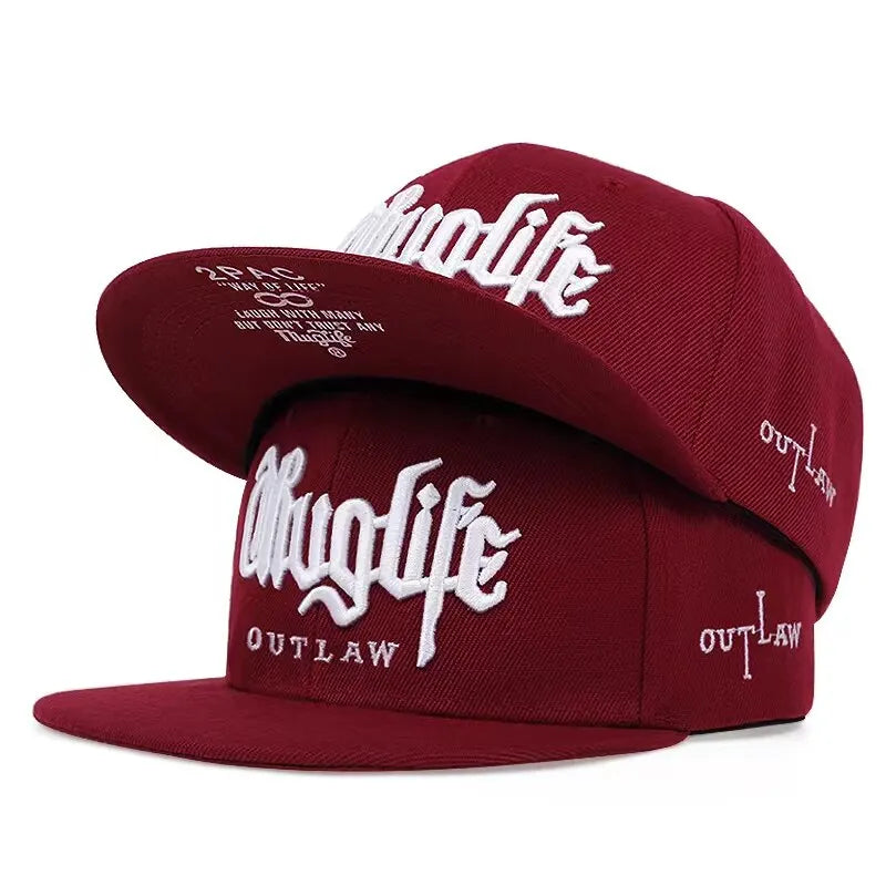Thuglife Embroidery Hiphop Snapback Hat