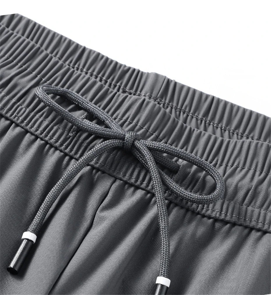 Summer Cool Pants Men 8XL Plus Szie Sweatpants Fashion Casual Stretch Pants Male Big Size 7XL 8XL Summer Trousers Black Grey