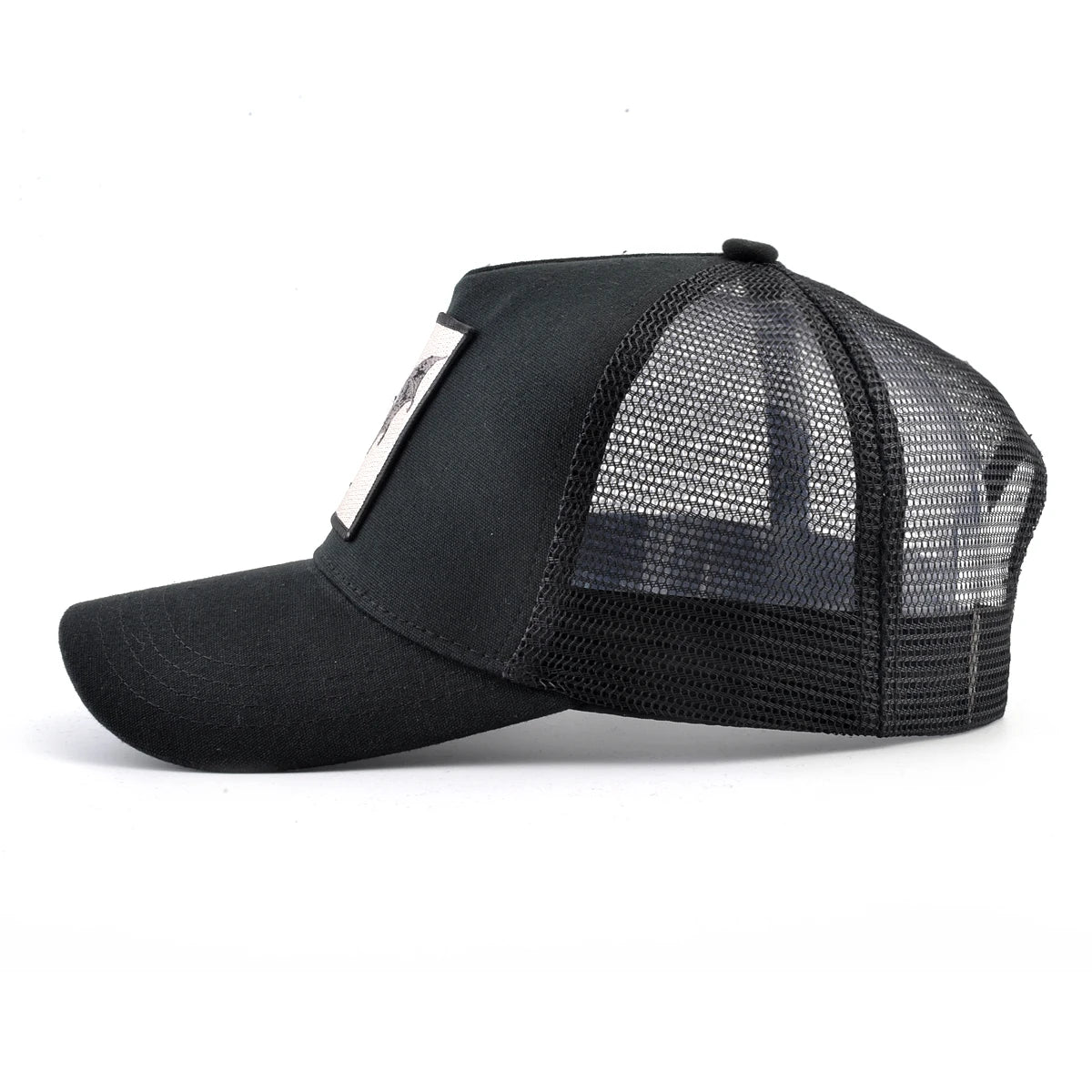 Trucker Caps With Embroidery Goat Patch