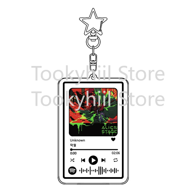 Popular 26 Songs Alien Stage Music Keychain Original Soundtrack LUKA Women Accessory Bag Pendant Playlist Code KeyIng Fans Gift