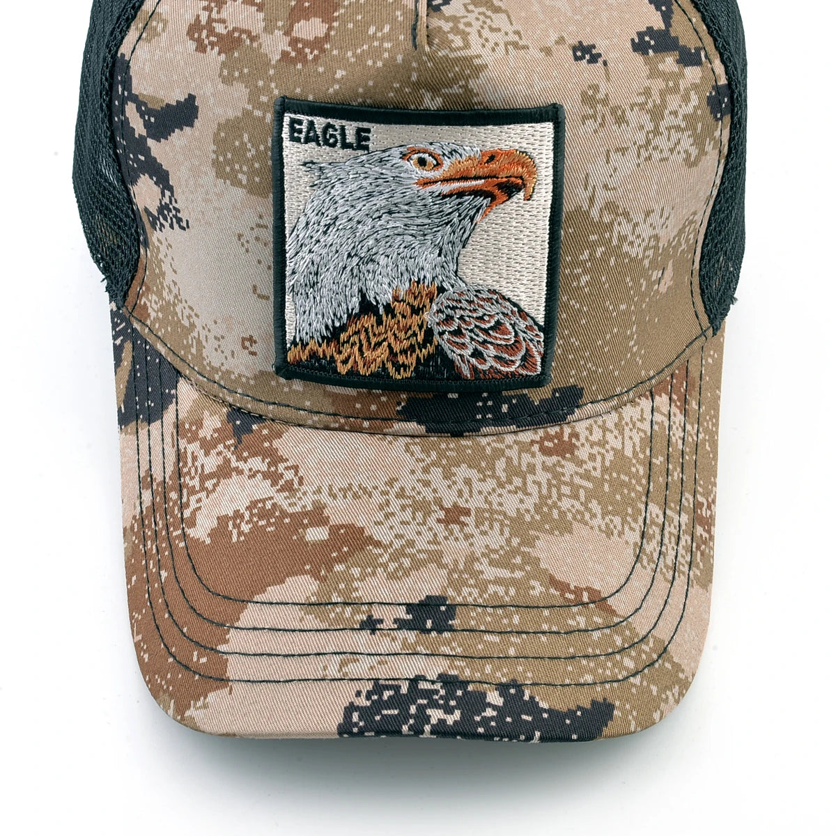 Trucker Caps With Embroidery Goat Patch