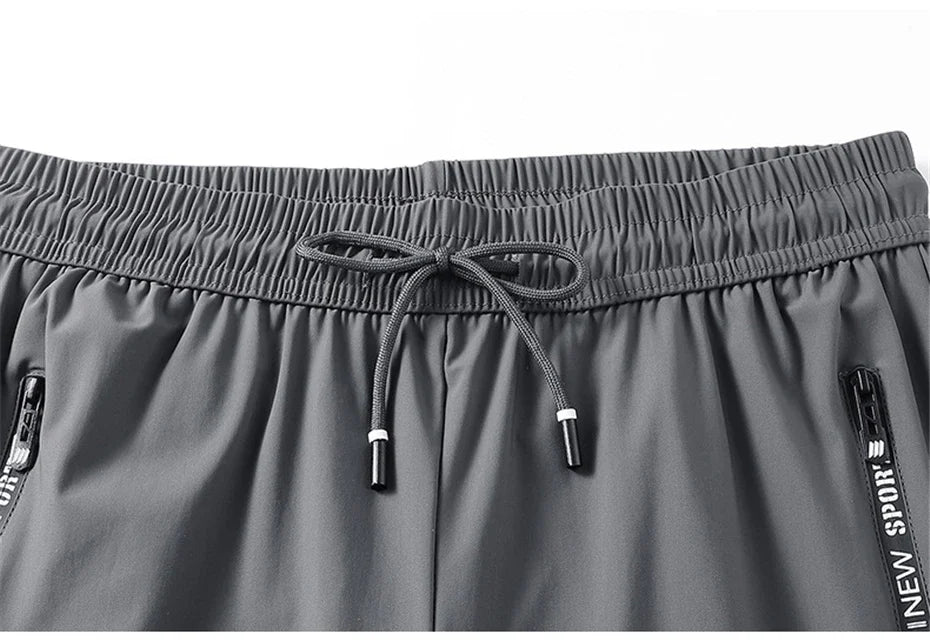 Summer Cool Pants Men 8XL Plus Szie Sweatpants Fashion Casual Stretch Pants Male Big Size 7XL 8XL Summer Trousers Black Grey
