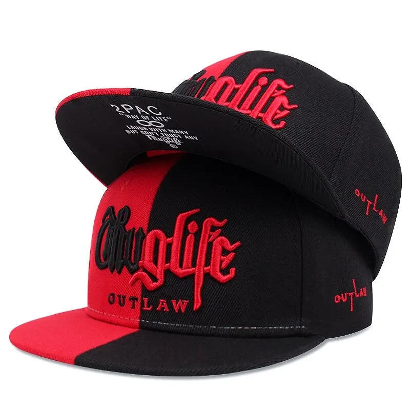 Thuglife Embroidery Hiphop Snapback Hat
