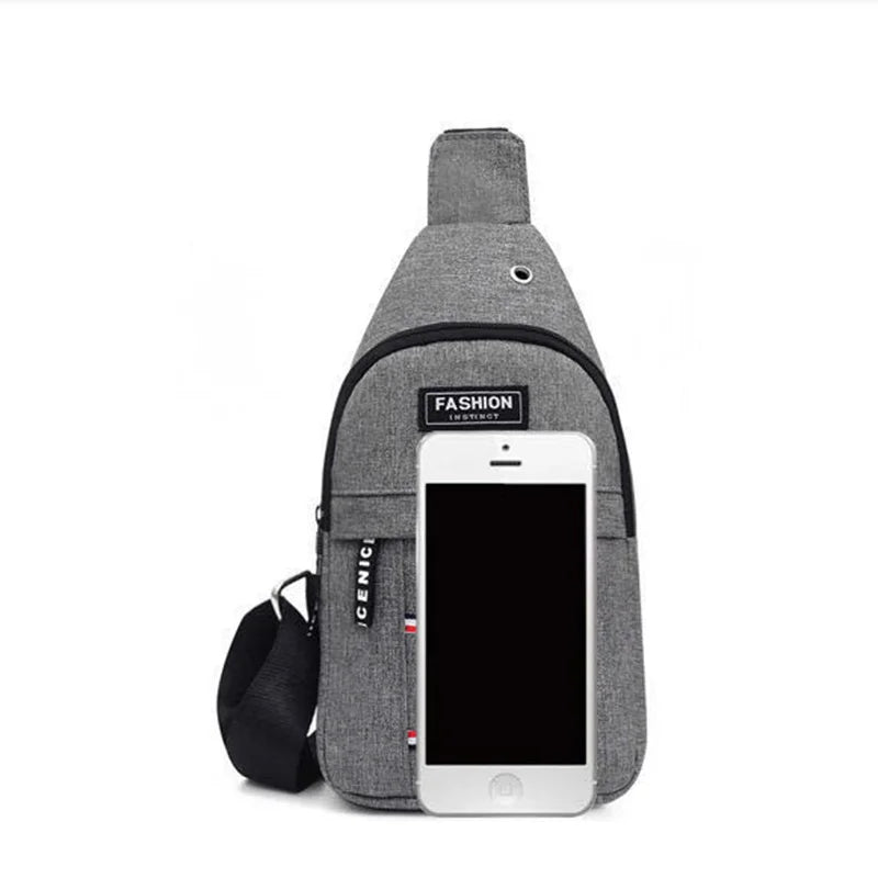 New Chest Bag New Men Simple Nylon Fashion Waterproof One Shoulder Crossbody Bag Multi-functional Men Sling Bag New In