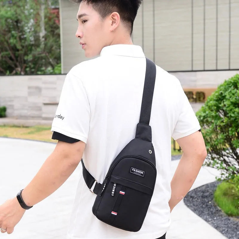 New Chest Bag New Men Simple Nylon Fashion Waterproof One Shoulder Crossbody Bag Multi-functional Men Sling Bag New In