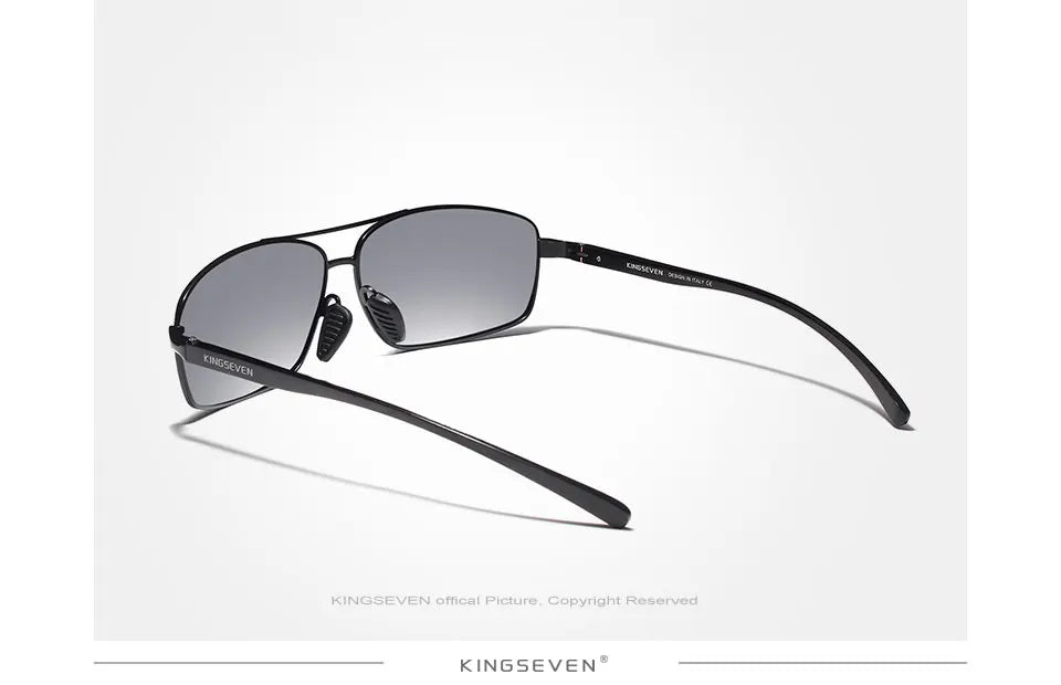 KINGSEVEN Men Polarized Sunglasses Vintage UV400 Optics Eyewear Protection Retro Brand Designer Square Classic Shades Sun glass