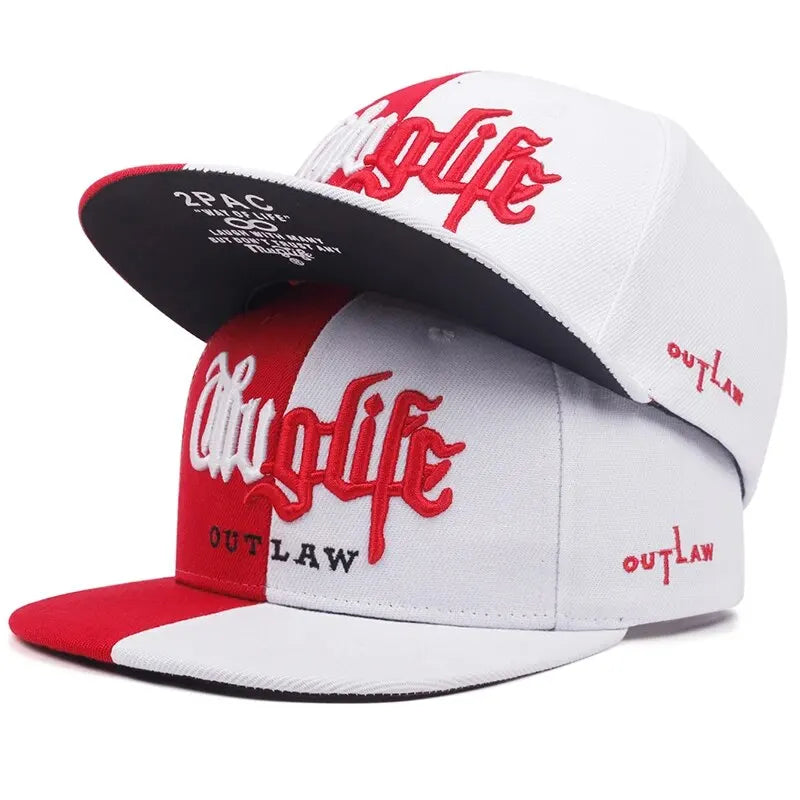 Thuglife Embroidery Hiphop Snapback Hat
