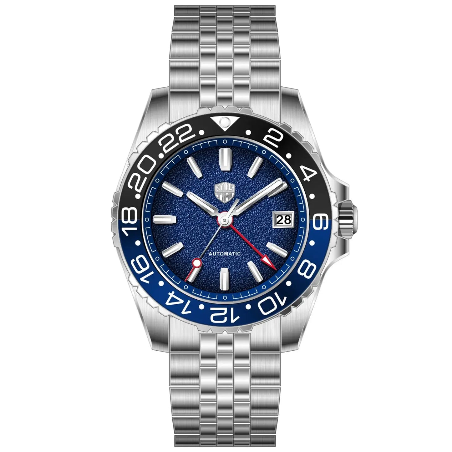 2026 New Rollstimi Diving GMT Mens Watches AR  Sapphire crystal Luxury Automatic Watch For Men Stainless steel Mechancial Watch
