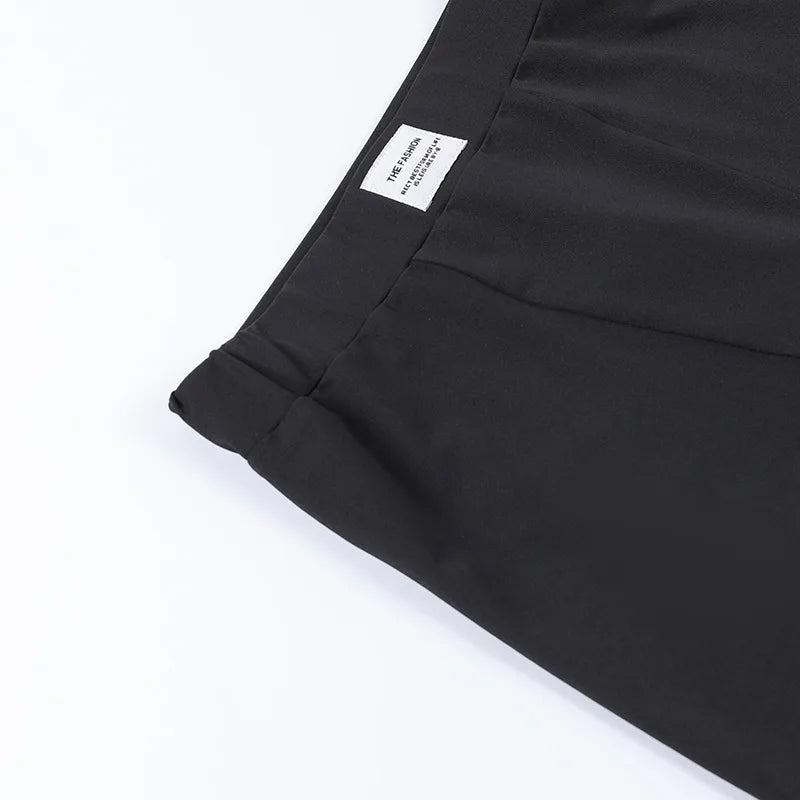 Summer Round Neck Long Short sleeved 3/4 Shorts Two piece Women's Fashion Sports Versatile Set